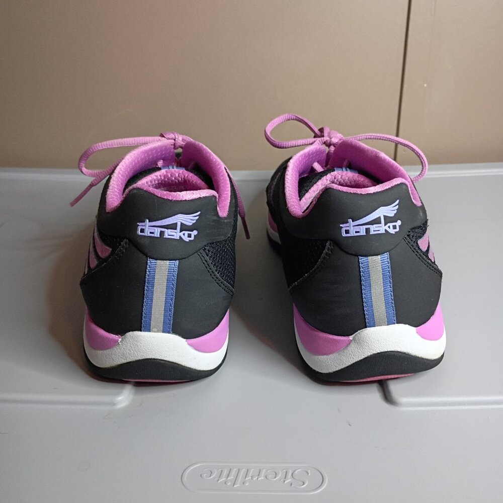 Dansko Shayla Slip Resistant Sneakers Lace Up Black/Purple/Blue Size 43 US 12.5 - Picture 4 of 7